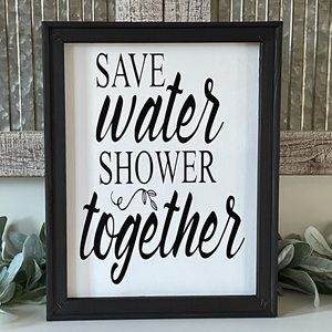 Save Water Shower Together Wall Decor Sign